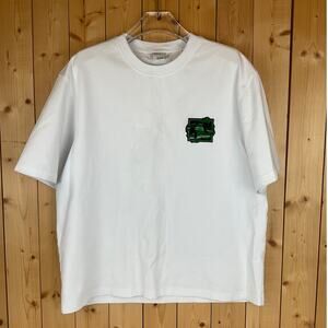 GXG Tee Shirt, White with Green Embroidered Logo - Size M